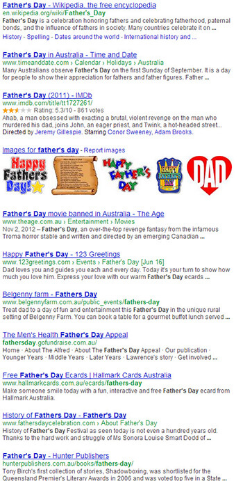 father's day SERP