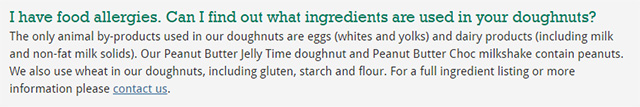 Krispy Kreme gluten question