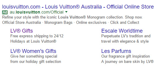 AdWords for Louis Vuitton