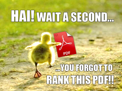 You Forgot To Rank Your PDF!