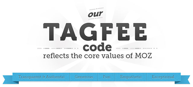 Moz's Core Values - TAGFEE