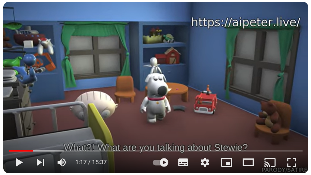 AI-generated Family Guy on youtube