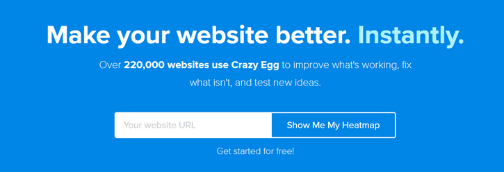 Crazy Egg call to action button