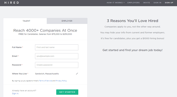 Hired benefits copy example