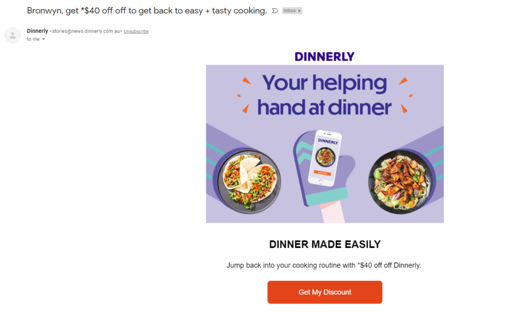 Win-back campaign example